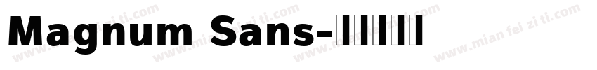Magnum Sans字体转换